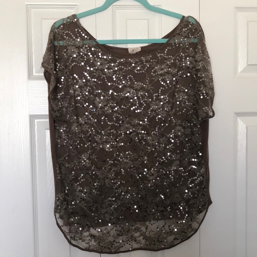 Taupe sequence shirt